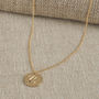 Medium Classic Solid Gold Disc Initial Necklace, thumbnail 5 of 12