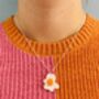 Fried Egg Glitter Charm Necklace / Brunch Lover Gift / Fun Food Jewellery / Handmade Accessories, thumbnail 1 of 9