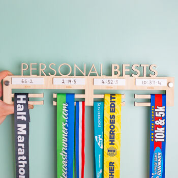 Daddy's Medals Personal Bests Personalised Medal Hanger, 4 of 6