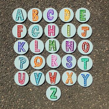 Alphabet Letter Round Coaster, 2 of 5