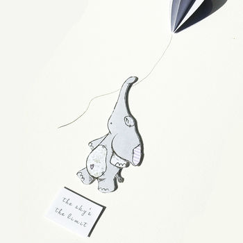 Personalised 'The Sky's The Limit' Elephant, 4 of 11