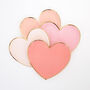 Pink Heart Shaped Paper Plates, thumbnail 1 of 1