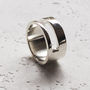 Men's Solid Silver Cut Out Ring, thumbnail 1 of 3