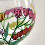 Freesia Hand Painted Gin Glass, thumbnail 2 of 8