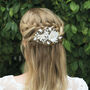 Silver, Gold Or Rose Gold Plated Floral Bridal Clip, thumbnail 9 of 12