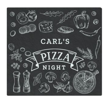 Personalised Pizza Glass Chopping Board, 3 of 4