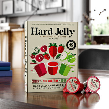 Jelly Shots In Mixed Flavours, 12 Pots, 15% Abv, Vegan, 5 of 6