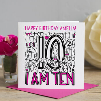 Personalised 10th Birthday Card, 4 of 5