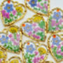 Forgetmenot Flowers Heart Dangle Earrings Gold Or Silver, thumbnail 4 of 11