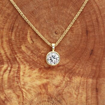 Handmade 18ct Gold Diamond Or Moissanite Necklace, 2 of 3