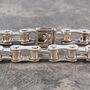 Gold Men's Sterling Silver Bike Chain Bracelet, thumbnail 4 of 6