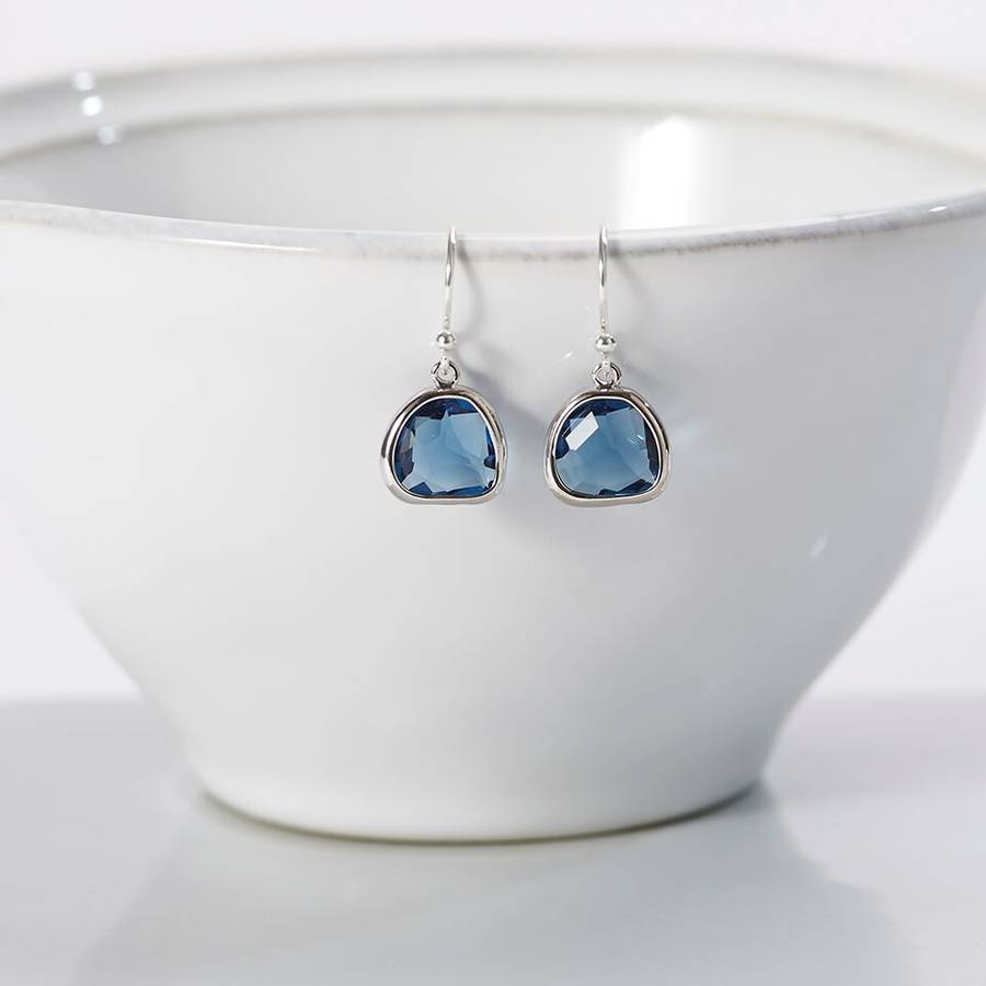 little silver raindrop earrings by simply suzy q | notonthehighstreet.com