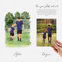 Personalised Father’s Day Gift From Photo, Custom Portrait For Dad Or Grandad, thumbnail 2 of 12