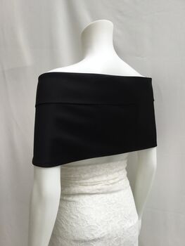 Black Duchess Satin Wrap For Special Occasions, 7 of 7