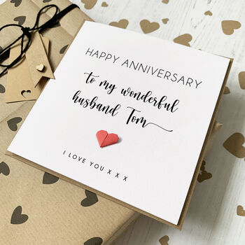 Personalised Anniversary Card For Husband, 3 of 4