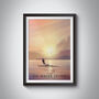 Go Water Skiing Travel Poster Art Print, thumbnail 1 of 8