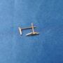 Gold Lightning Bolt Studs, Minimalistic Dainty Studs, thumbnail 5 of 7