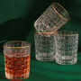 G Decor Set Of Four Dante Textured Gold Tubler Glasses, thumbnail 1 of 4