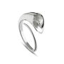 Sterling Silver Lily Flower Open Ring, thumbnail 2 of 6