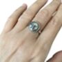 Moon Face Sterling Silver Adjustable Ring, thumbnail 7 of 9