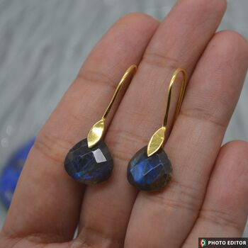 Rainbow Moonstone Or Labradorite Earrings, 8 of 11