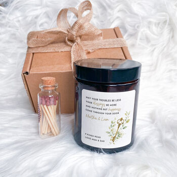 Personalised New Home Candle Gift For Couple, 9 of 9