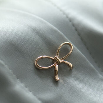 Bow Gold Or Silver Colour Modesty Pin, 2 of 12