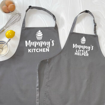 Mummy's Kitchen And Mummy's Little Helper Apron Set, 5 of 8