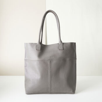 Fair Trade Handcrafted Large Leather Tote Shopper Bag, 4 of 12