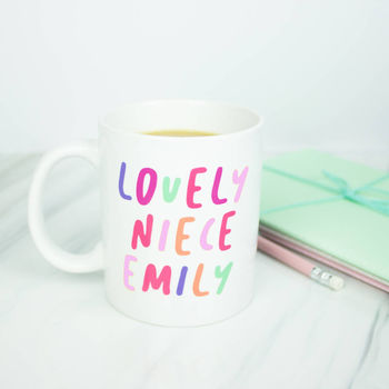 Personalised 'Lovely Niece' Mug, 3 of 4