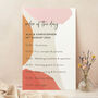 Painterly Colour Pop Wedding Order Of The Day Sign, thumbnail 1 of 3