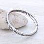 Silver Plated Encouragement Message Bangle, thumbnail 1 of 5