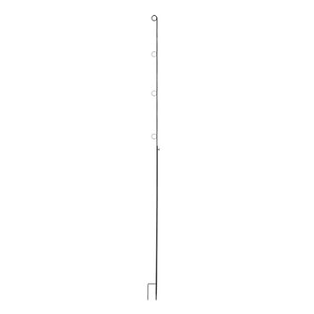 Black Steel Festoon Light Holder Pole Garden Stake 277cm, 4 of 5