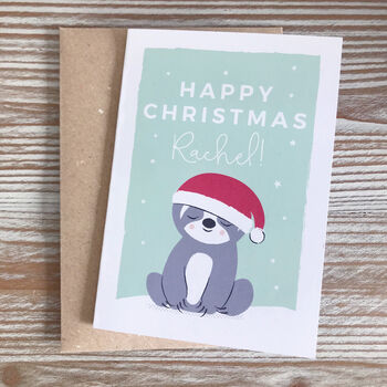 The Little Book Of Sloth Philosophy And Christmas Card, 2 of 4