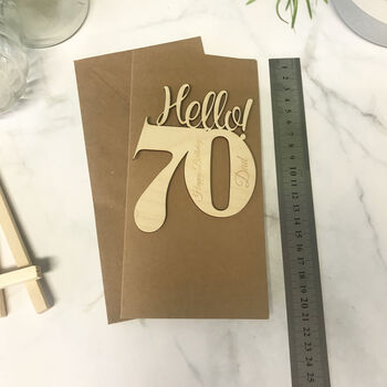 Personalised Hello 70 Birthday Card, 4 of 11
