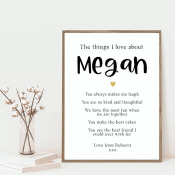 Personalised Things I Love About Mum Or Mummy Print, 4 of 5