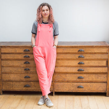 Slouchy Cotton Dungarees, 3 of 5