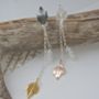 Tumbling Leaf Dangle Earrings, Silver And Gold Plated, thumbnail 3 of 4