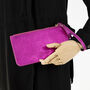 Metallic Leather Clutch Purse With Wrist Strap, thumbnail 10 of 12