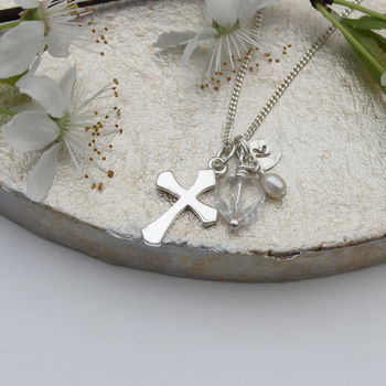 Personalised Cross Charm Necklace, 2 of 12