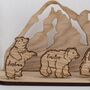 ‘Family Of Bears’ Personalised Wooden 3D Decoration, thumbnail 4 of 6