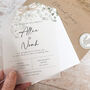 Willow Foliage Vellum Tag Wedding Invitations, thumbnail 1 of 6