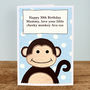 'Cheeky Little Monkey' Personalised Birthday Card, thumbnail 7 of 7