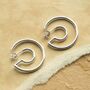 Sterling Silver Illusion Hoops, thumbnail 2 of 5