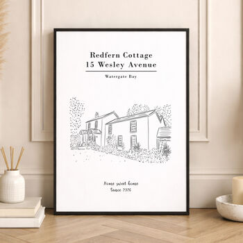 Personalised House Portrait Line Drawing Print, 2 of 9