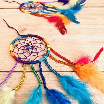 Mini Rainbow Beaded Dream Catcher, 4 of 7