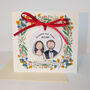 Personalised Wedding Card With Ceramic Portrait Keepsake, thumbnail 1 of 3