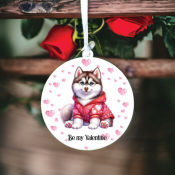 Personalised Pet Siberian Husky Love Decoration, 2 of 2