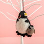 Personalised Felt Penguin And Baby Tree Decoration, thumbnail 3 of 5