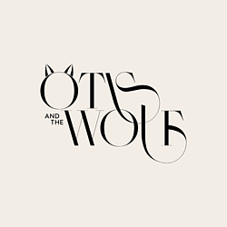 Otis and the Wolf Logo - black and white